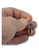Vintage rose pink 14k 585 gold earrings vec074 alexandrite ruby emerald sapphire ...