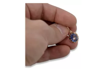 Βίντεζ σκουλαρίκια από 14k 585 ροζ χρυσό vec074 αλεξανδρίτη ρουμπίνι σμαράγδι σαφείρι ...