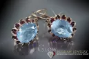Boucles d’oreilles en or rose soviétique russe 14k 585 vec074 alexandrite rubis émeraude saphir ...