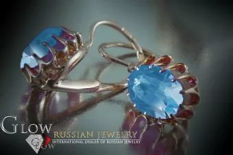 Βίντεζ σκουλαρίκια από 14k 585 ροζ χρυσό vec074 αλεξανδρίτη ρουμπίνι σμαράγδι σαφείρι ...