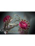 Rus sovietic trandafir roz 14k 585 cercei de aur vec074 alexandrit rubin smarald safir ...
