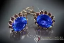 Ruso soviético rosa rosa 14k 585 pendientes de oro vec074 alejandrita rubí esmeralda zafiro ...