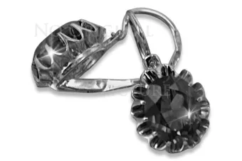 Vintažiniai auskarai iš 14k 585 rožinio aukso vec074 aleksandrito rubino smaragdo safyro...