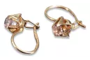 Vintage kolczyki z 14k 585 różowego złota vec004 aleksandryt rubin szmaragd szafir ...