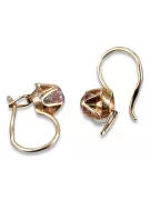 Russische Sowjetische Rose Pink 14k 585 Gold Ohrringe vec004 Alexandrit Rubin Smaragd Saphir ...