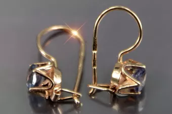 Rus sovietic a crescut roz 14k 585 cercei de aur vec004 alexandrit rubin smarald safir ...