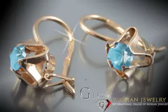 Russische Sowjetische Rose Pink 14k 585 Gold Ohrringe vec004 Alexandrit Rubin Smaragd Saphir ...
