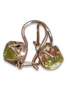 Vintage rose pink 14k 585 gold earrings vec004 alexandrite ruby emerald sapphire ...