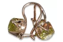 Vintage rose pink 14k 585 gold earrings vec004 alexandrite ruby emerald sapphire ...