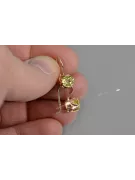 Vintage rose pink 14k 585 gold earrings vec004 alexandrite ruby emerald sapphire ...