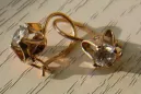Vintage rose pink 14k 585 gold earrings vec004 alexandrite ruby emerald sapphire ...