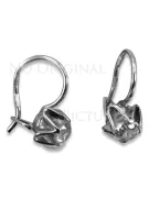 Boucles d’oreilles en or rose soviétique russe 14k 585 vec004 alexandrite rubis émeraude saphir ...