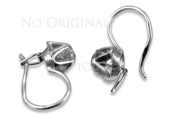 Boucles d’oreilles en or rose soviétique russe 14k 585 vec004 alexandrite rubis émeraude saphir ...