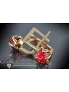 Russische Sowjetische Rose Pink 14k 585 Gold Ohrringe vec005 Alexandrit Rubin Smaragd Saphir ...