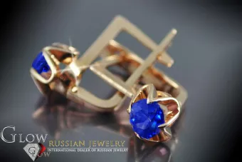 Russische Sowjetische Rose Pink 14k 585 Gold Ohrringe vec005 Alexandrit Rubin Smaragd Saphir ...