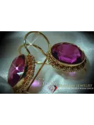 Russische Sowjetische Rose Pink 14k 585 Gold Ohrringe vec007 Alexandrit Rubin Smaragd Saphir ...