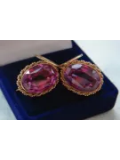 Ruso soviético rosa rosa 14k 585 pendientes de oro vec007 alejandrita rubí esmeralda zafiro ...