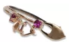 Russian Soviet rose pink 14k 585 gold earrings vec008 alexandrite ruby emerald sapphire ...