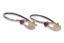 Russische Sowjetische Rose Pink 14k 585 Gold Ohrringe vec008 Alexandrit Rubin Smaragd Saphir ...