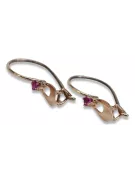 Russische Sowjetische Rose Pink 14k 585 Gold Ohrringe vec008 Alexandrit Rubin Smaragd Saphir ...