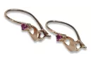 Russische Sowjetische Rose Pink 14k 585 Gold Ohrringe vec008 Alexandrit Rubin Smaragd Saphir ...
