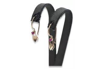 Руски съветски розово розово 14k 585 златни обеци vec008 александрит рубин изумруден сапфир ...