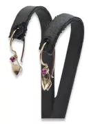 Boucles d’oreilles en or rose soviétique russe 14k 585 vec008 alexandrite rubis émeraude saphir ...