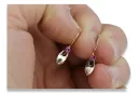 Russische Sowjetische Rose Pink 14k 585 Gold Ohrringe vec008 Alexandrit Rubin Smaragd Saphir ...