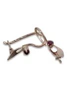 Russische Sowjetische Rose Pink 14k 585 Gold Ohrringe vec008 Alexandrit Rubin Smaragd Saphir ...