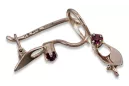 Vintage kolczyki z 14k 585 różowego złota vec008 aleksandryt rubin szmaragd szafir ...