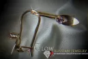 Russische Sowjetische Rose Pink 14k 585 Gold Ohrringe vec008 Alexandrit Rubin Smaragd Saphir ...