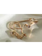 Russische Sowjetische Rose Pink 14k 585 Gold Ohrringe vec008 Alexandrit Rubin Smaragd Saphir ...
