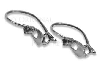 Vintage rose pink 14k 585 gold earrings vec008 alexandrite ruby emerald sapphire ...