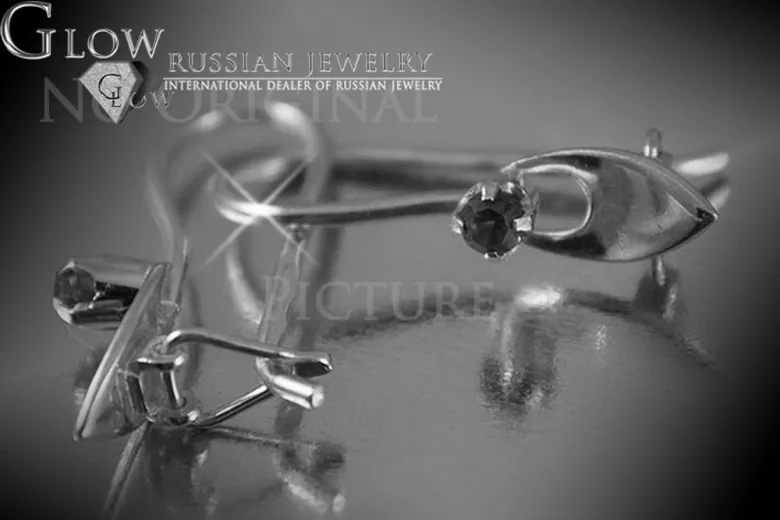 Russische Sowjetische Rose Pink 14k 585 Gold Ohrringe vec008 Alexandrit Rubin Smaragd Saphir ...