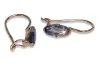Russian Soviet rose pink 14k 585 gold earrings vec011 alexandrite ruby emerald sapphire ...