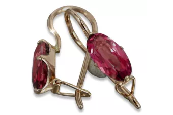Βίντεζ σκουλαρίκια από 14k 585 ροζ χρυσό vec011 αλεξανδρίτη ρουμπίνι ζαφείρι ...