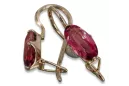 Vintage kolczyki z 14k 585 różowego złota vec011 aleksandryt rubin szmaragd szafir ...