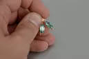 Vintažiniai auskarai iš 14k 585 rožinio aukso vec011 aleksandrito rubino smaragdo safyro...