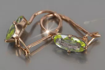 Βίντεζ σκουλαρίκια από 14k 585 ροζ χρυσό vec011 αλεξανδρίτη ρουμπίνι ζαφείρι ...