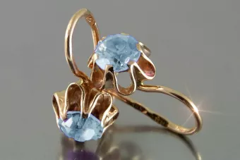 Vintage rose pink 14k 585 gold earrings vec013 alexandrite ruby emerald sapphire ...