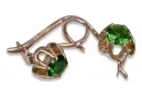 Boucles d’oreilles en or russe rose rose 14k 585 vec013 alexandrite rubis émeraude saphir ...
