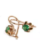 Boucles d’oreilles en or russe rose rose 14k 585 vec013 alexandrite rubis émeraude saphir ...