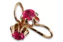 Boucles d’oreilles en or russe rose rose 14k 585 vec013 alexandrite rubis émeraude saphir ...