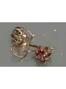 Ruso soviético rosa rosa 14k 585 pendientes de oro vec013 alejandrita rubí esmeralda zafiro ...