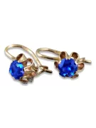 Boucles d’oreilles en or russe rose rose 14k 585 vec013 alexandrite rubis émeraude saphir ...