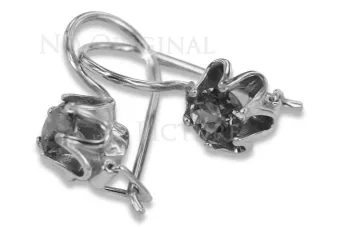 Ruso soviético rosa rosa 14k 585 pendientes de oro vec013 alejandrita rubí esmeralda zafiro ...