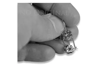 Русская советская розовая роза 14k 585 золото серьги vec013 александрит рубин изумруд сапфир ...