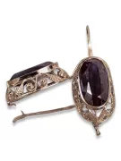 Russische Sowjetische Rose Pink 14k 585 Gold Ohrringe vec014 Alexandrit Rubin Smaragd Saphir ...