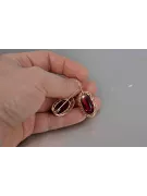 Boucles d’oreilles en or rose soviétique russe 14k 585 vec014 alexandrite rubis émeraude saphir ...