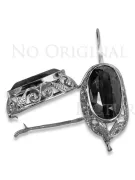 Boucles d’oreilles en or rose soviétique russe 14k 585 vec014 alexandrite rubis émeraude saphir ...